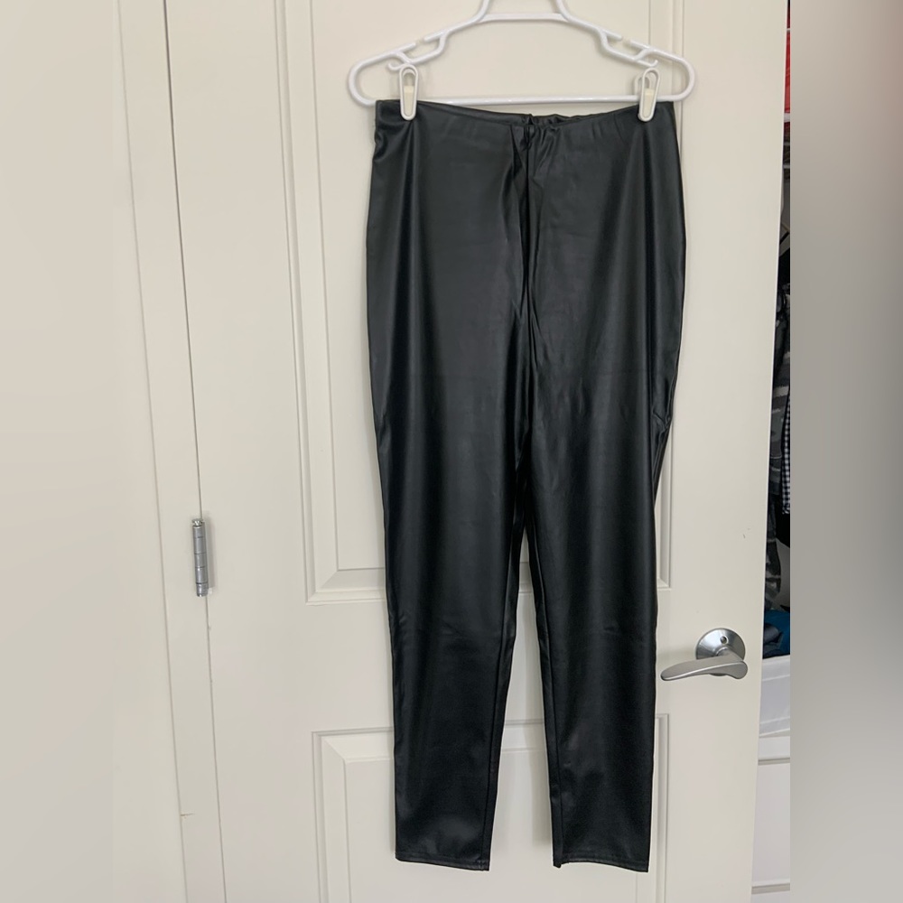 Leather pants.